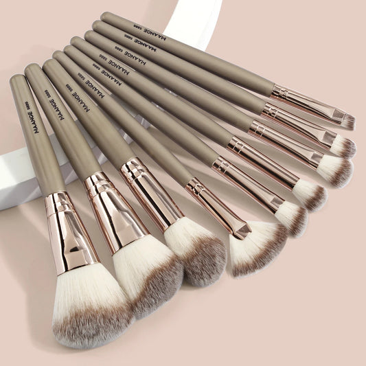 MAANGE 9PCS Makeup Brush Set Foundation Concealer Eyeshadow Blush Brush Premium Cosmetic Makeup Tools for Blending Liquid Cream - Mockingbird-Solutions Store